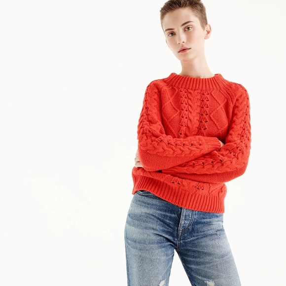 J. Crew Sweaters - J. Crew Mockneck cable-knit sweater